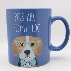 Chasing Baxter Coffee Mug Pets Are People Too Blue Ceramic 2015 Dog Puppy Beagle